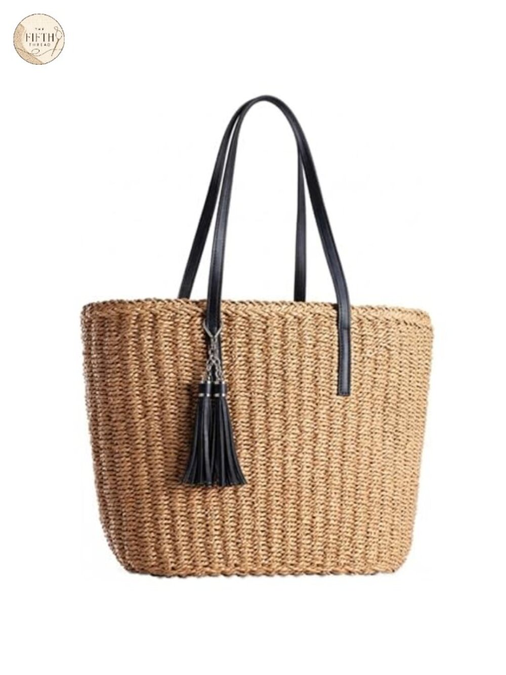 Straw Tote Bag Woven Summer Handmade Shoulder Bag